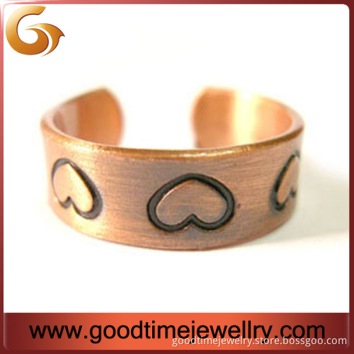 Fashion Heart Copper Ring